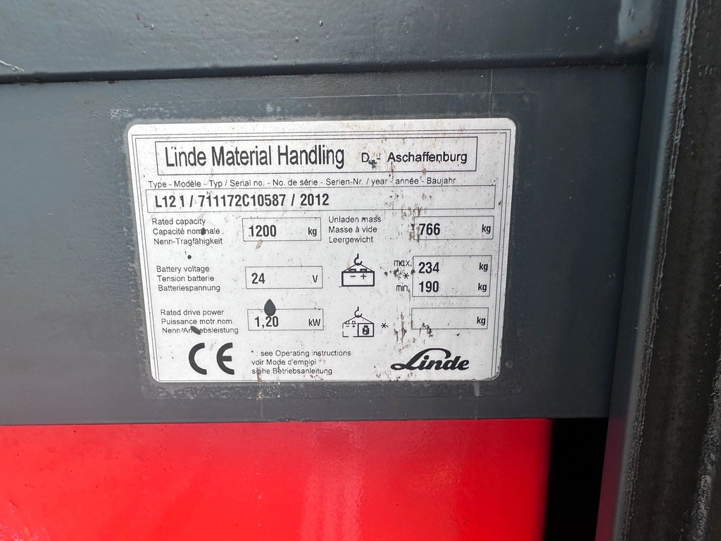 Linde L12i Triplex 3636mm Hub. Elektro Hubwagen Stapler10