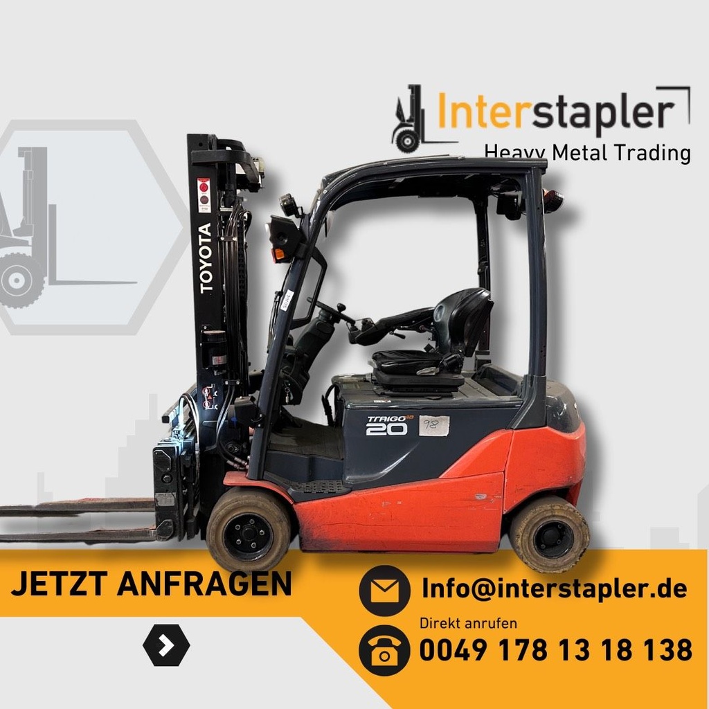 Toyota 8FBMT20 2Ton Elektro 4 Rad Gabelstapler Zinkenversteller 